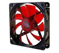 NOX Coolfan NXCFAN120LR système de refroidissement d'ordinateur Boitier PC Ventilateur 12 cm Noir, Rouge