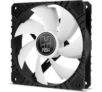 Nox H-Fan Pro -Nxhummerhfanprownventilateur Pour Boîtier Pc 120 Mm,Fonction Pmw,7 Pales,Roulements Hydrauliques,Design Silencieux Optimisé,Coins Support En Caoutchouc Blanc/Noir