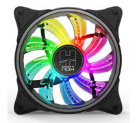 Nox Xtreme Ventilateur PC Hummer A-FAN 120 mm ARGB Rainbow Ultra silencieux anti-vibration Noir