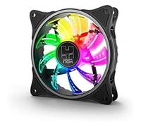 NOX Hummer A-FAN Ventilateur PC 120 mm, ARGB Rainbow LED, Ultra Silencieux avec Coussinets en Caoutchouc Anti-vibration, Grand Débit d'Air, 3 Broches, Couleur Noir