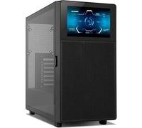 Nox Hummer BIOS Semi ATX Tour ATX avec écran LCD en verre trempé USB-C Noir
