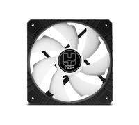 Nox H-FAN PRO -NXHUMMERHFANPROWN- Ventilateur pour boîtier PC 120 mm, fonction PMW, 7 pales, roulements hydrauliques, design silencieux optimisé, coins support en caoutchouc Blanc/Noir