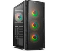 Nox Xtreme Boîtier PC Hummer Horus Mid-Tower E-ATX/M-ATX verre trempé 4x ARGB 120 mm Noir