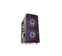 Nox Hummer Nova - Tour intermédiaire ARGB ATX-Micro ATX-ITX, 2 ventilateurs ARGB 200 mm préinstallés, verre trempé, espace pour jusqu'à 8 ventilateurs, USB 3.0, couleur noire