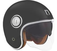 NOX Premium Helmet Jet Heritage Solid L Black Mat Certified