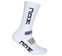 Nox Technical Half-calf Socks White Logo Vertical Blue