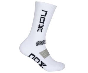 Nox Technical Half-calf Socks White Logo Vertical Blue