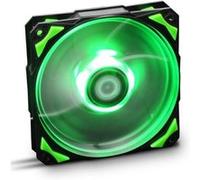 NOX Hummer H-FAN -NXHUMMERF120LG- Ventilateur de boîtier PC 120 mm, LED lumineuses, 7 pales translucides, roulements hydrauliques, coins de support en caoutchouc, couleur vert - noir