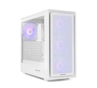 NOX Xtreme Products Hummer Aero - Boîtier ATX | M-ATX | ITX, 4 Ventilateurs ARGB PWM 140 mm Inclus, Front Mesh, Panneau Latéral en Verre Trempé, USB-C et USB 3.0, Support GPU Jusqu’à 420 mm, Blanc