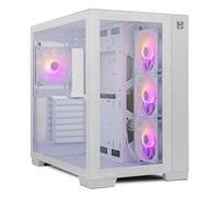 NOX XTREME PRODUCTS Hummer Astra- Micro ATX Mid-Tower ; ATX, verre trempé latéral et avant, ventilateurs EASYLINK LED ARGB, jusqu'à 10 ventilateurs, grands graphiques, USB 3.0, blanc
