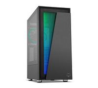 NOX XTREME PRODUCTS HUMMER BLASTER - Boîtier ARGB PRO ATX-Micro ATX-ITX, côté verre trempé, espace pour jusqu'à 8 ventilateurs, USB 3.0, bouton de commande LED, couleur noire