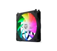 NOX XTREME PRODUCTS Hummer EASY LINK BLACK - Ventilateur 120mm, LED ARGB, PMW ultra-silencieux, 9 pales, pas de câbles, 4 patins anti-vibration en caoutchouc, vitesse jusqu'à 1500RPM, couleur noir