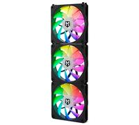 Nox Xtreme Ventilateurs Hummer EASY LINK – Lot 3×120 mm, LED ARGB, PWM, sans fil, 1500 RPM, Noir