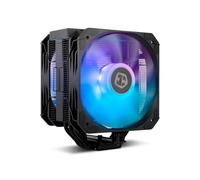 NOX Xtreme Products Hummer H-200 ARGB - Ventirad CPU Double Ventilateur 130mm, 6 Caloducs Cuivre, TDP 230W, Éclairage ARGB Synchronisable, PWM, Compatible avec Intel et AMD, Noir