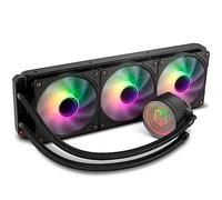 NOX XTREME PRODUCTS HUMMER M-360 - Refroidissement liquide ARGB, Intel et AMD, 3 ventilateurs 120mm, contrôle PMW, pompe de cuivre, effet miroir infini, triple radiateur en aluminium, couleur noire