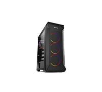 NOX XTREME PRODUCTS HUMMER QUANTUM - Boîtier ARGB ATX-Micro ATX-ITX, 4 ventilateurs ARGB 120 mm préinstallés, verre trempé, espace pour jusqu'à 6 ventilateurs, USB 3.0, couleur noire
