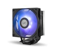 NOX XTREME PRODUCTS HUMMER R-400 ARGB Black - Dissipateur thermique pour CPU refroidi par air, ventilateur PWM 120mm, éclairage ARGB, TDP 235W, 4 heatpipes, compatible Intel/AMD, silencieux, noir