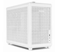 NOX Xtreme Products Hummer Refresh - Boîtier PC Mini Tour Micro ATX/ITX Transportable, Design Full Mesh, Ventilateur PWM 120mm Inclus, Espace pour 5 Ventilateurs, USB-C et 3.0, Blanc