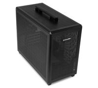 NOX Xtreme Products Hummer Refresh - Boîtier PC Mini Tour Micro ATX/ITX Transportable, Design Full Mesh, Ventilateur PWM 120mm Inclus, Espace pour 5 Ventilateurs, USB-C et 3.0, Noir