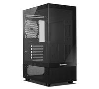 NOX XTREME PRODUCTS Hummer Vision Black - Semi-Tour ATX | M-ATX, Vitres latérales et frontales en Verre trempé, Emplacement pour 5 Ventilateurs, Compatible CG jusqu'à 300mm, USB 3.0, Noir