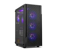 NOX Xtreme Products Infinity Beta - Semi-Tour M-ATX | ITX, Vitres latérales en Verre trempé, Grille Frontale, Espace pour 8 Ventilateurs, Comp. Cartes Graphiques jusqu'à 300mm, USB 3.0, Noir