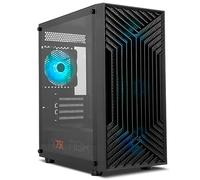NOX Xtreme Products Infinity Epsilon - Mid-Tower M-ATX/ITX ARGB Rainbow, Front Mesh, Panneau latéral en Verre trempé, 4 Ventilateurs installés, comp. Cartes Graphiques jusqu'à 310mm, USB 3.0, Noir