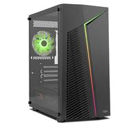 NOX XTREME PRODUCTS Infinity Zeta - Mini Tour M-ATX/ITX ARGB Rainbow Dynamic, latéral en Verre trempé, Espace pour 6 Ventilateurs, Compatible avec Les Cartes Graphiques jusqu'à 310 mm, USB 3.0, Noir