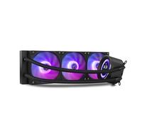 NOX XTREME PRODUCTS X-360 LCD BLACK - Refroidissement liquide ARGB avec écran LCD personnalisable, Intel et AMD, 3 ventilateurs 120mm PWM control, pompe de cuivre, triple radiateur en aluminium, noir