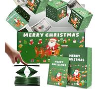 NoxGule Boite Cadeau Surprise, Explosion Box Pop-Up Noël, Boite Surprise Noel, DIY Cadeaux Noel, Boite Cadeau Surprise Depliante Convient pour les Fêtes de Noël, Anniversaires, Mariages, Cadeaux