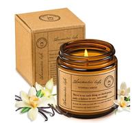 NoxGule Bougie Naturelle, Bougie Parfumee, Bougie Vanille, Parfum Vanille, Cadeaux pour Femme, pour les Anniversaires, Bain, Yoga, Créer une Ambiance Chaleureuse, Durée Combustion 16 à 20 Heures, 80g