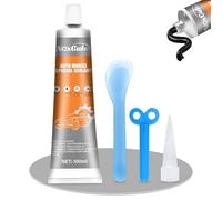 NoxGule Colle à Pare Brise, Colle a Pare Brise Noir, colle Carrosserie Voiture, Silicone Noir pour Carrosserie, Portes, Fenêtres, Imperméable, Bonne étanchéité, 100ML(-58°F à 392°F)
