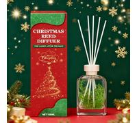 NoxGule Rituals Parfum D'interieur, Diffuseur Batonnets, Diffuseur Parfum Maison, avec 5 Batonnets, Naturel Parfum Durable Pendant 120 Jours, Decoration Noël, 100ml - Grün