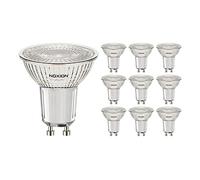 Noxion Lot 10x Spot LED GU10 PAR16 4W 345lm 36D - 830 Blanc Chaud | Équivalent 50W