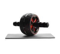 Noxtioanip Roue Abdominale, Roulette Abdominaux avec Tapis Charge Max 150 kg Ab Wheel avec Poignées Mousse Ergonomiques, Ab Roller Unisexe pour La Maison et Le Gymnase(Noir et Rouge）