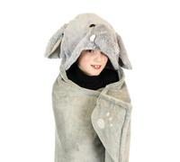 NOXXIEZ Éléphant Animal Capuche Câlin Confortable Couverture 130 X 100 CM Chaud