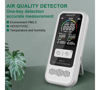 NOYAFA JMS13 Détecteur de PM2.5 pour la maison Moniteur de température et d'humidité Détecteur numérique rechargeable de qualité de l'air TVOC/HCHO Testeur de formaldéhyde Moniteur de PM2.5 Thermomètr