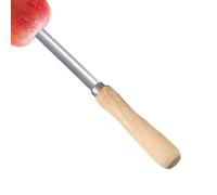 Noyau de poires en acier inoxydable avec manche en bois antidérapant pour cuisine, coupe de fruits, préparation des aliments, salades, fêtes, plateaux