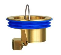 Noyau de Siphon de Sol en Cuivre Doré à Fermeture Gravitaire | Anti-odeur et Anti-refoulement, Filtre les Cheveux, Vidange Rapide, pour Balcon et Buanderie