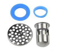 Noyau de vidange de sol en acier inoxydable 304 avec joint en silicone, couvercle déodorant anti-obstruction pour évier de salle de bain pour égouts et punaises de lit, 1 paquet (petite section courte