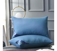 Noyau d'oreiller en velours de plumes de qualité hôtelière, oreiller de lit en duvet doux et de soutien, fabriqué en tissu de coton doux for la peau, adapté aux personnes dormant sur le dos, sur le cô