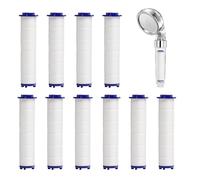 Noyau filtrant pour pommeau de douche - Lot de cartouches de rechange - Insert de purification de l'eau - Élément de filtration de nettoyage - Kit de cartouches filtrantes pour pommeau de douche