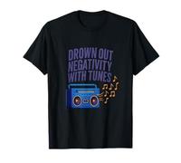 Noyer la négativité Boombox pour la santé mentale T-Shirt