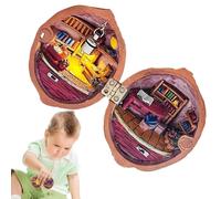 Noyer miniature en coquillage: Scène 3D en résine de bricolage, petite de bibliothèque secrète | Décoration créative faite à la main pour et adultes, mini cadeau artisanal, ad