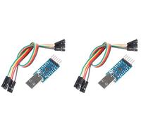 NOYITO CP2104 Module adaptateur série USB 2.0 vers TTL UART avec câbles Dupont 5 broches (lot de 2)