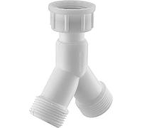 Raccord y plastique pour machine à laver : écrou libre femelle F3/4' (20x27) 2 sorties mâle M3/4' (20x27) NOYON & THIEBAULT - 1855S-C1 G