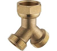 NOYON ET THIEBAULT PLO01807 Raccord y Laiton pour Machine à Laver : écrou Libre Femelle F3 2 Sorties mâle M3/4' (20x27) NOYON & THIEBAULT-841-2020C1