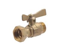 Vanne à sphère 1/4 tour mâle M3/4' (20x27) femelle écrou libre F3/4' (20x27) NOYON & THIEBAULT - 1237-2020L1