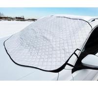 NOYVYDS Couverture Pare Brise Voiture Hiver,Protège Pare-Brise Hiver, Bâche Pare-Brise Voiture Magnétique Protection Anti-Givre, Neige et Glace, Universelle pour Voitures, SUV et Berlines,147x116cm