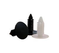 NoZem Clip de Fixation Automatique en Nylon et Plastique, 25 pièces, Clip à Rivets for Trou de 5.5 à 7mm, retenue de Bouclier de Pare-Choc de Voiture, Blanc et Noir (Size : White PL-21)