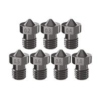 Nozzles kit, Pièces d'imprimante 3D, buse de matrice en acier trempé 1.75mm 0.2/0.3/0.4/0.5mm, Compatible avec l'extrudeuse E3D Hotend Titan 5/2/1 pièces,for replace(0.8mm)